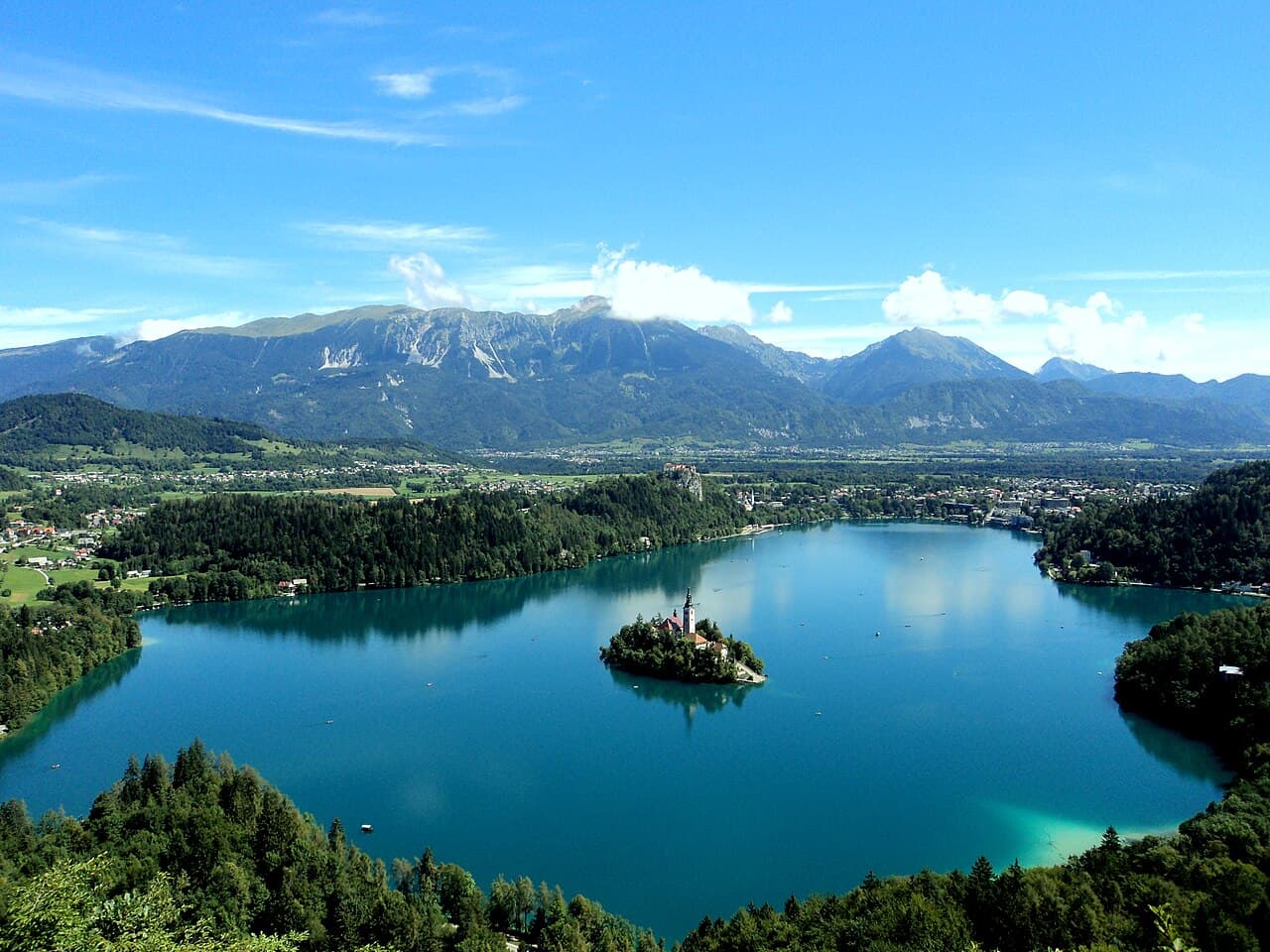 A lake and mountains in Europe