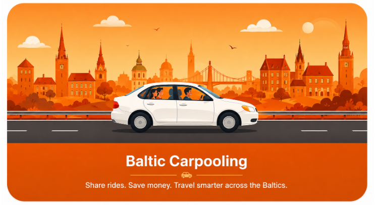 A shared ride travelling through the Baltics